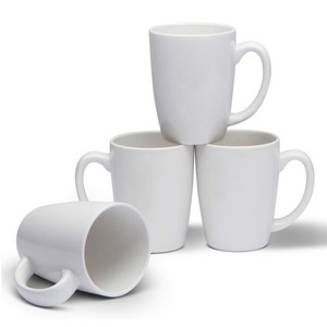 Wholesale sublimation custom logo print porcelain white ceramic cups tea coffee mugs