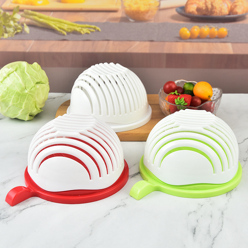 Wholesale 3 in1 Creative Salad Cutter Bowl Fruit Chopper Vegetable Slicers Salad Maker Cutter Bowl