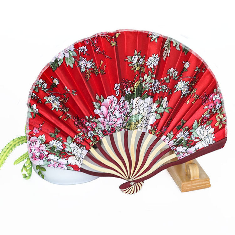 Custom Logo Printed Spanish Folding Wooden hand fans Folding Fan for weddings and brand promotion