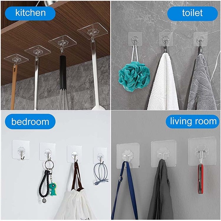 Waterproof removable  hot selling customized adhesive hook wall wall hook sticker wall hook