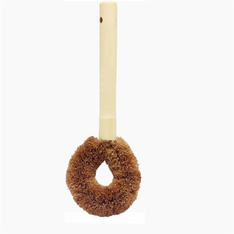 Natural durable coconut fiber bristle refill brush cleaner for washing dish bowel pan pot tea kettle cleaning brushes