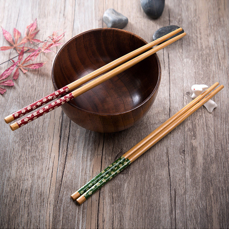 custom logo bamboo cutlery chopsticks reusable chinese chopsticks