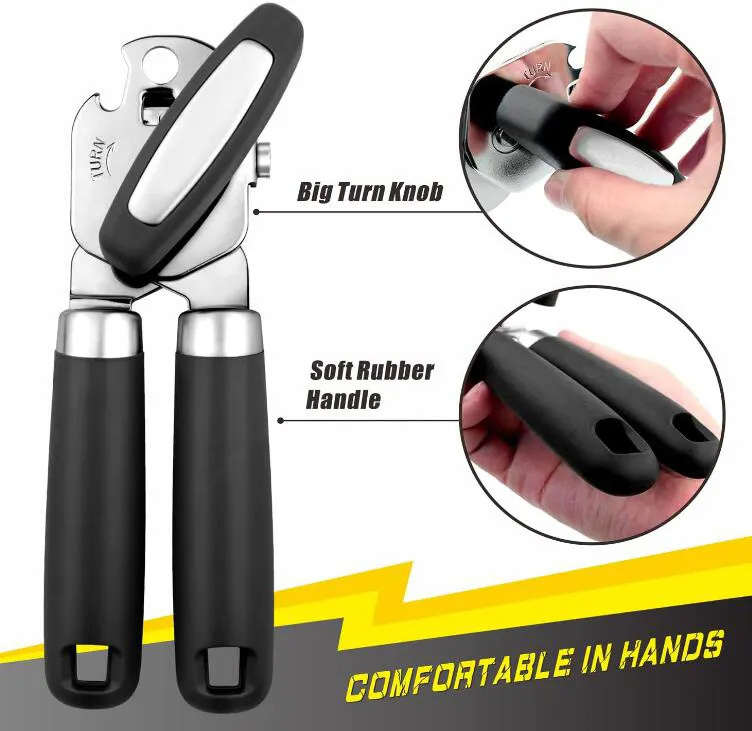 High Quality Stainless Steel Soda Can Opener Private Label Magnetic Smooth Edge Jar Opener Packaged in Box Soda Can Opener