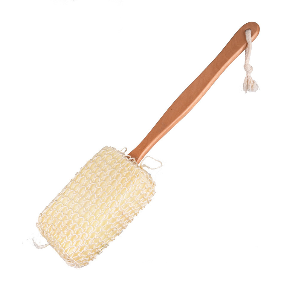 Custom Beauty Personal Care OEM Customized Private Label Spa Stubble Cactus Sisal Bamboo Bath Brush