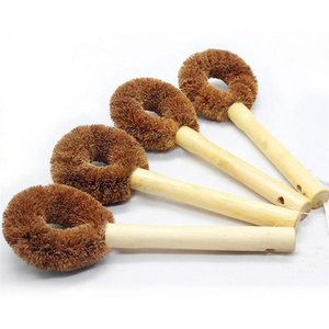 Natural durable coconut fiber bristle refill brush cleaner for washing dish bowel pan pot tea kettle cleaning brushes