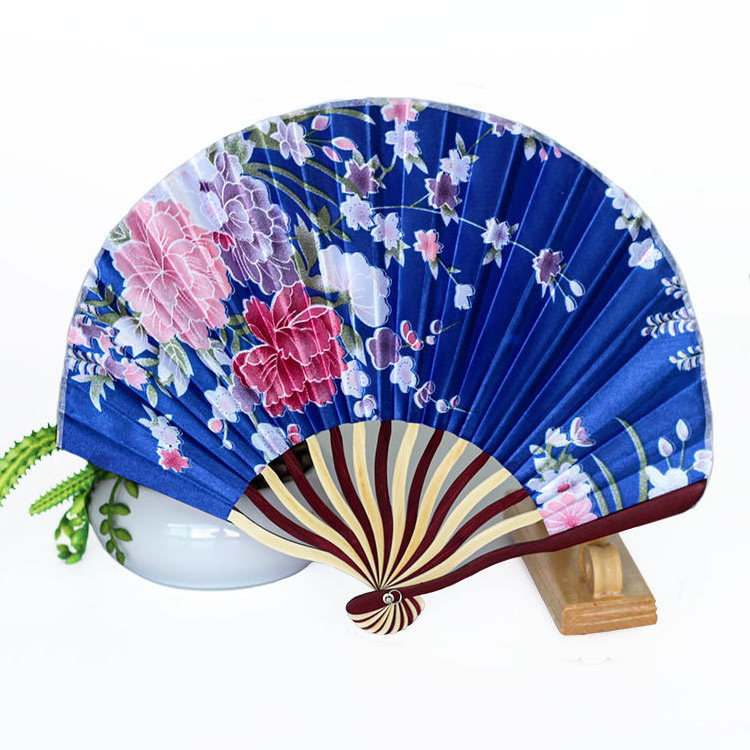 Custom Logo Printed Spanish Folding Wooden hand fans Folding Fan for weddings and brand promotion