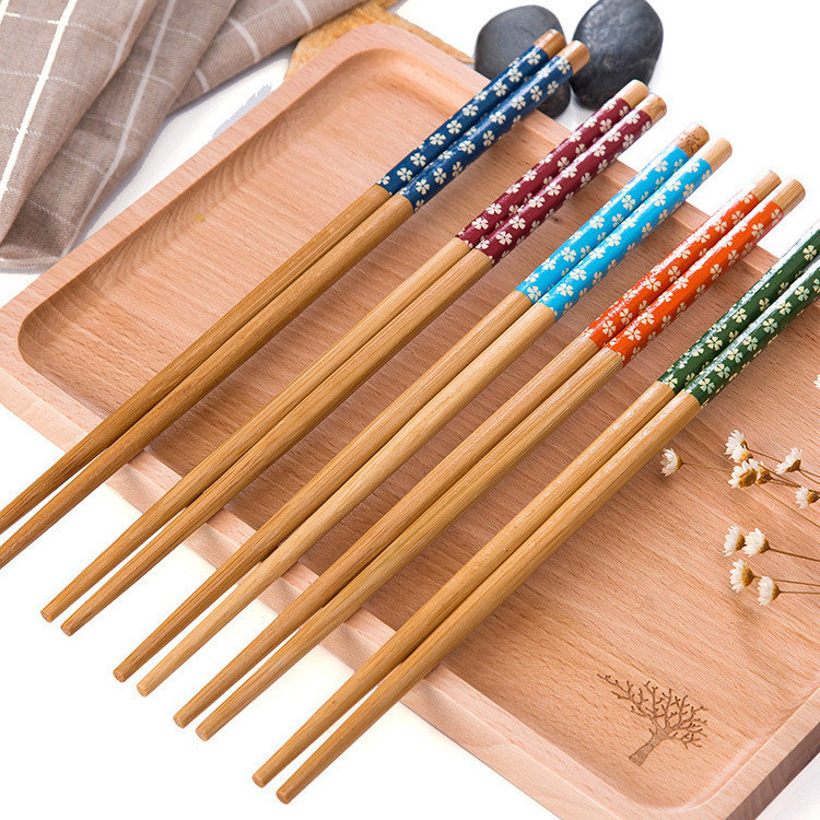 custom logo bamboo cutlery chopsticks reusable chinese chopsticks