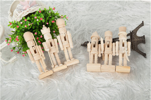 new wooden christmas unpainted nutcracker