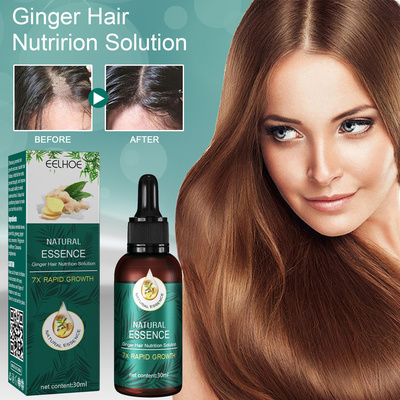 Ginger Hair Growth Essential Oil Serum Hair Treatment Anti Lost Beauty Products Fast Grow Repair Scalp Frizzy Hair Growth Serum