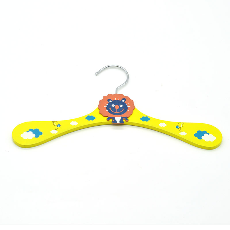 Colorful Animal Head Wooden Cute Trouser Hanger Baby Kids Clothing Hooks Clothing Hangers