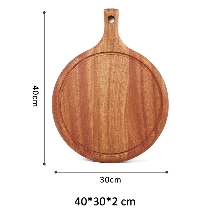 High quality dessert pizza cherry material tray dinner plate wooden cover wood serving tray wooden tray