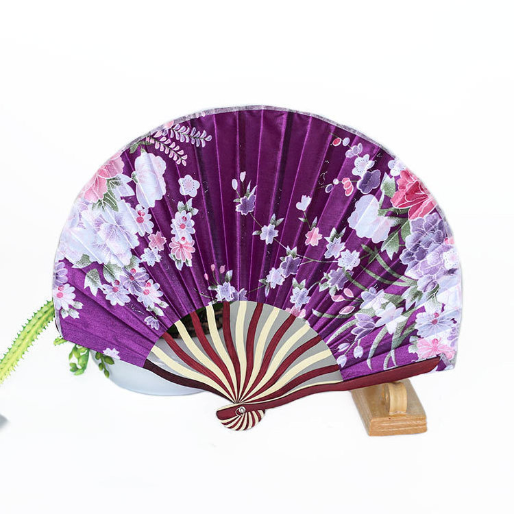 Custom Logo Printed Spanish Folding Wooden hand fans Folding Fan for weddings and brand promotion