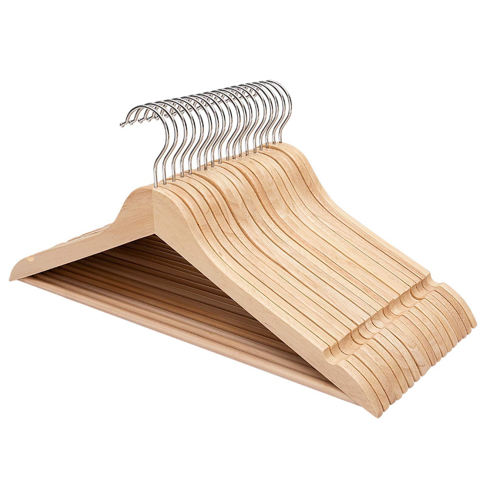 Solid Wood Hangers Drying Rack Clothing Wooden Hanger Suit Shirt Trousers Sweaters Dress Organizer for clothes