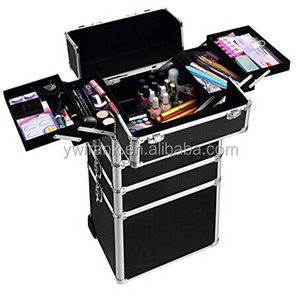 Travel Large Makeup Suitcase Makeup Luggage Trolley Case 2020 New Decent Brand Vintage 50 Aluminum Customized Fashion Lock Open