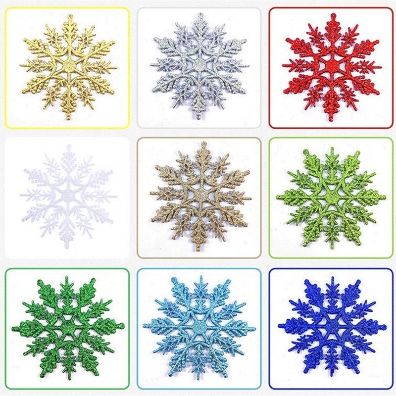 Gold Powder Plastic Snowflake Frozen Birthday Party Ornaments Christmas Decorations for Home Snow Winter Party Decorations