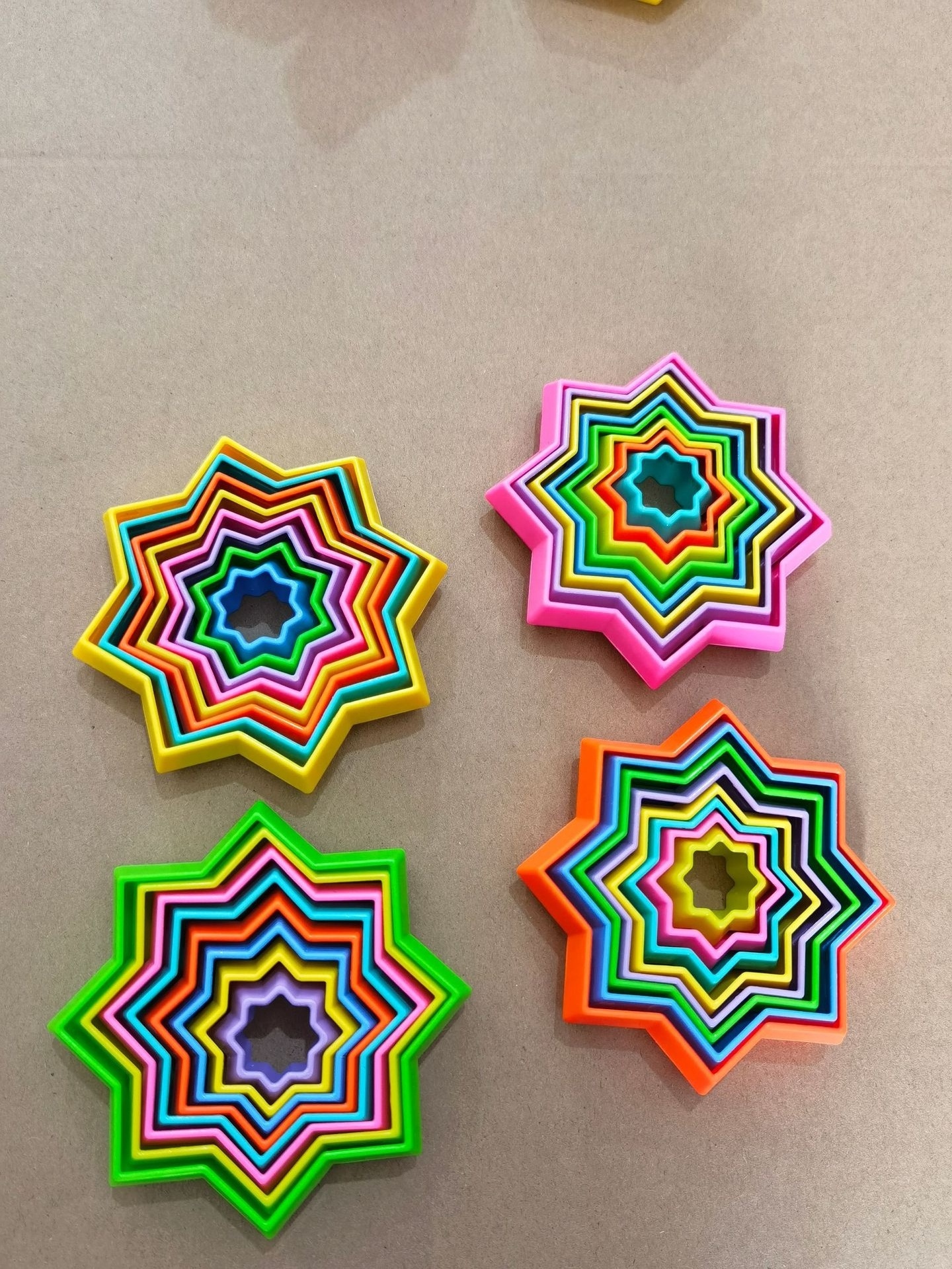 3D Magic Star Spiral Circle Spring Rainbow Slink Spring Toys Educational DIY Assembly Toy Stress Relief Toy Games For Children