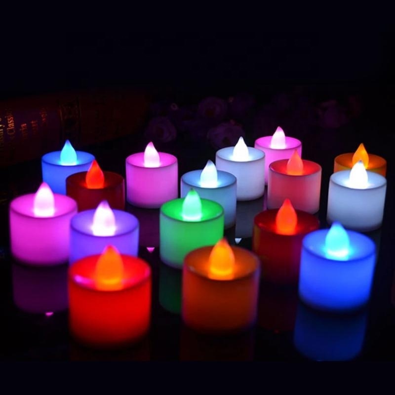 Flameless LED Candles Electronic Candle Lamp Tea Light Home Festival Romantic Valentine's Day Wedding Party Decor