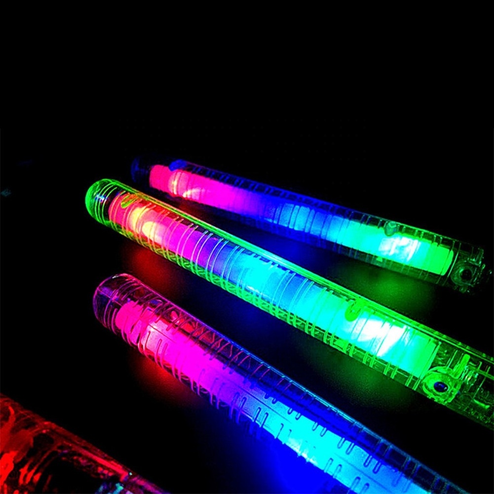 Plastic LED Colorful Wand Luminous Sticks Sponge Rally Rave Glow Wands Party Cheer Supplies Flashing Sticks