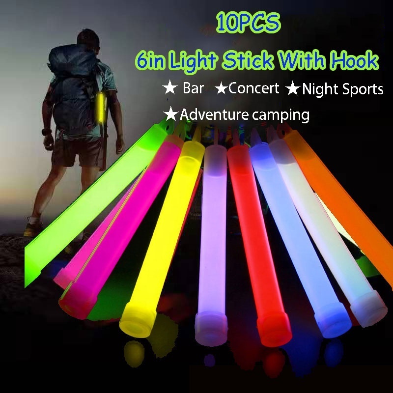 Glow Whistle Party Decoration Camping Emergency Lights 6Inch Industrial Grade Fluorescent Club Supplies GlowStick