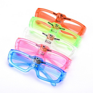 Light Up Glasses Glow in the Dark Party Supplies Birthday Halloween Favors Rave Shutter Shades Glasses Neon Flashing Toy