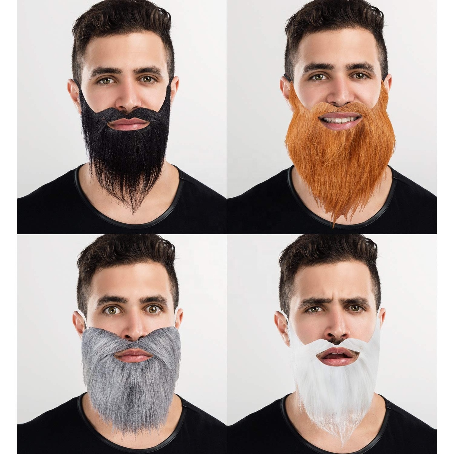 Christmas Fake Beards  Funny Fake Whisker for Costume Halloween Party Fancy Dress Lifelike Mustache