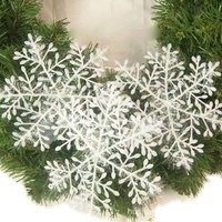 6-22cm Christmas Artificial Snowflake Xmas Tree Decor Snow Fake Snowflakes New Year Festival Decorations