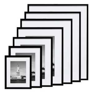 Customized Cheap A1,A2,A3,A4,A5,4x6,5x7,6x8,8x10,11x14,12x16,12x18,16x20,18x24,24x36 Black White Poster Picture Wood Photo Frame