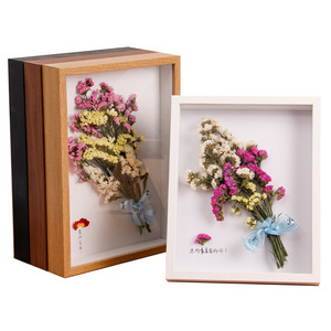 Factory direct sales wood frames wall gallery arts family picture bulk shadow boxes dried flower photo frame