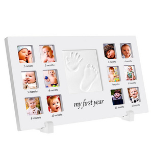 DIY CLASSIC shadow box Wooden picture frame for baby One year old Souvenir gift photo frame