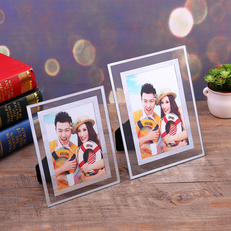 5x7 6x8 8x10 A4 sublimation glass photo frame crystal glass photo frame for printing logo