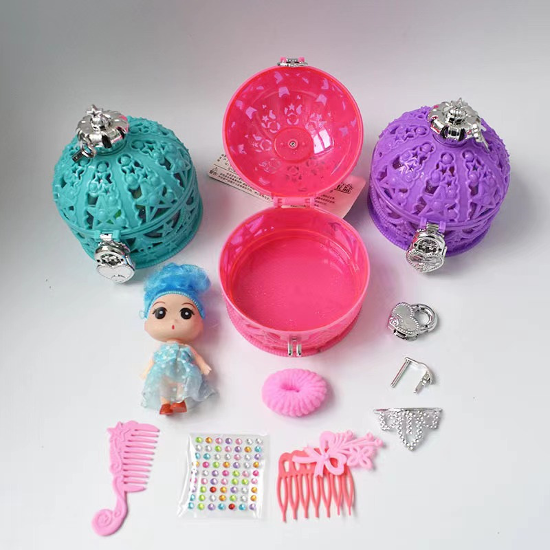 Blind box surprise doll princess dismantle music surprise crown treasure box ornament box girl gift toy