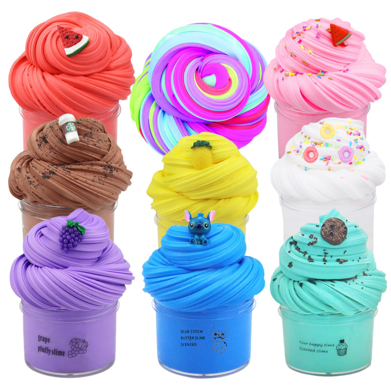 No Logo 25 Color  70ml Cloud Slime Non-toxic Not Sticky Cotton Slime Fluffy Butter Slime