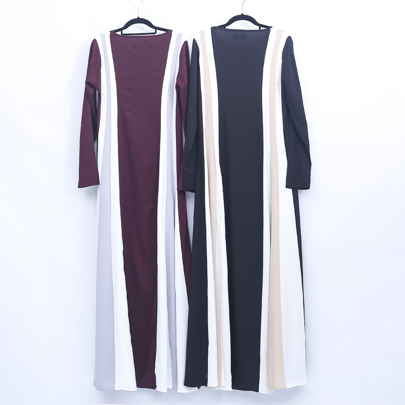 High Quality Muslim Splicing dress Abaya with fashion design for daily wear Islamic clothing wholesale