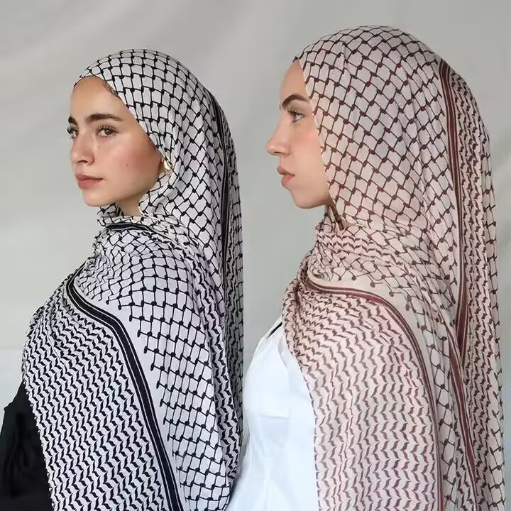 FRC Soft modal Keffiyeh hijab breathable cotton modal Palestine women Hijabs natural cotton Hijab Scarf