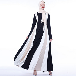 High Quality Muslim Splicing dress Abaya with fashion design for daily wear Islamic clothing wholesale