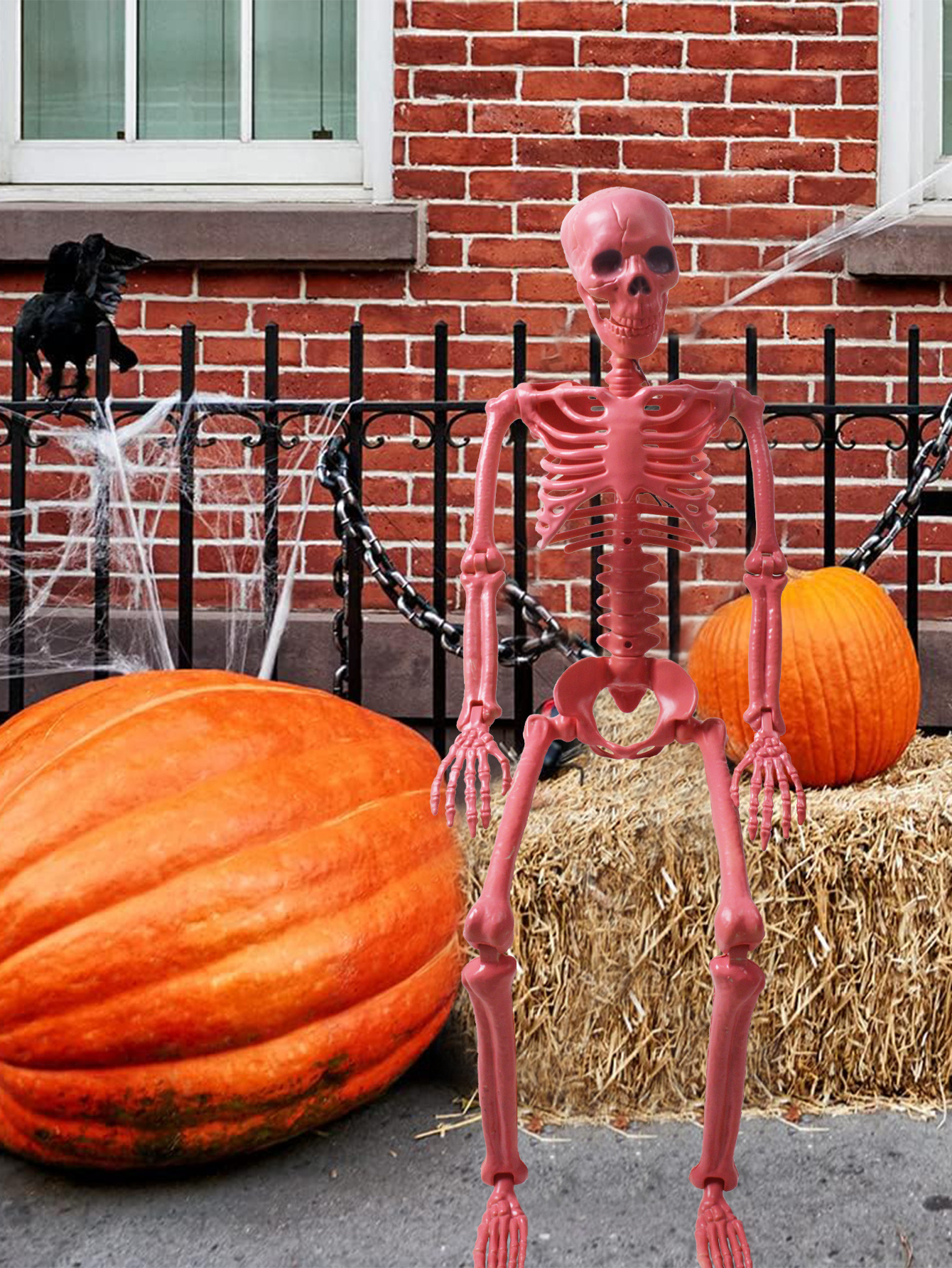 Halloween Skeleton Full body Moving Joint Human Skeleton Decoration Party Ghost House Supplies