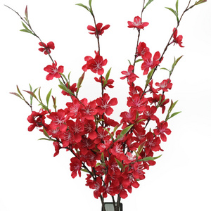 High quality and affordable simulation four color 83cm peach blossom branch living room decoration company decoration