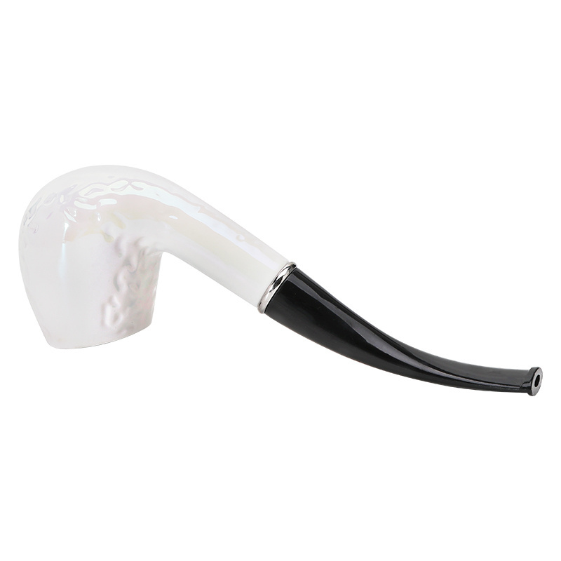 Futeng white resin smoking pipe wholesale tobacco carved smoking pipe with smoking accessories