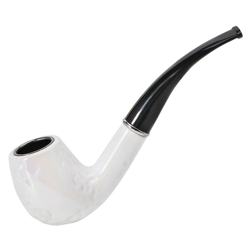 Futeng white resin smoking pipe wholesale tobacco carved smoking pipe with smoking accessories