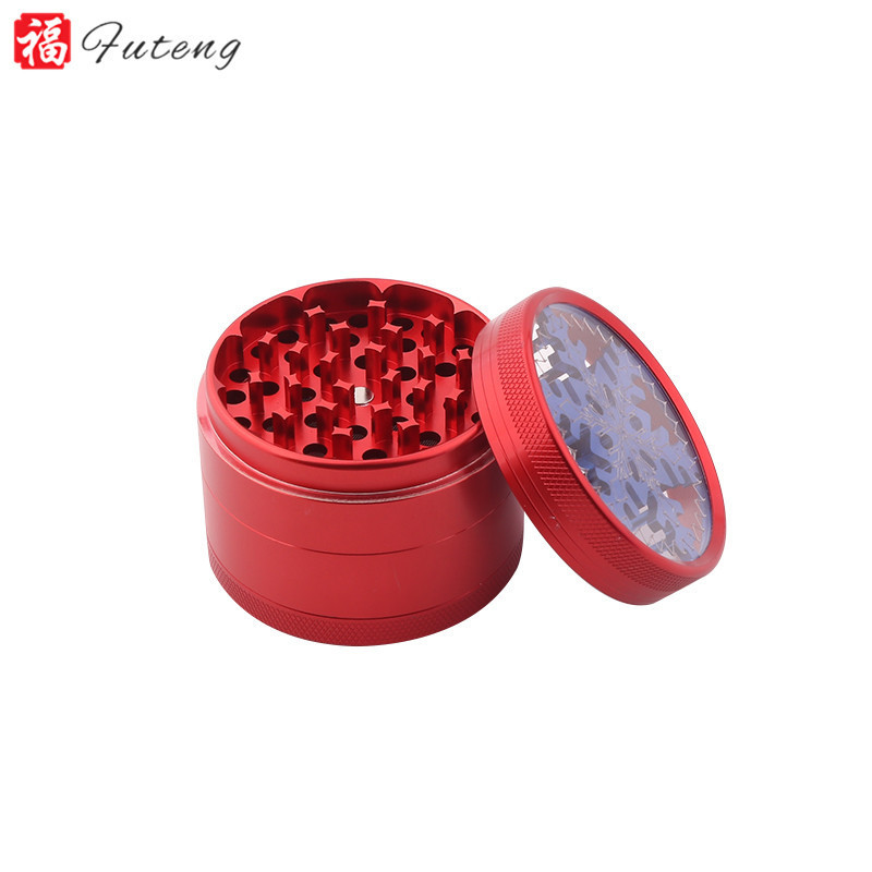 New style futeng custom logo smoking accessories hot sale snow high quality smoke buddy tobacco herb grinder