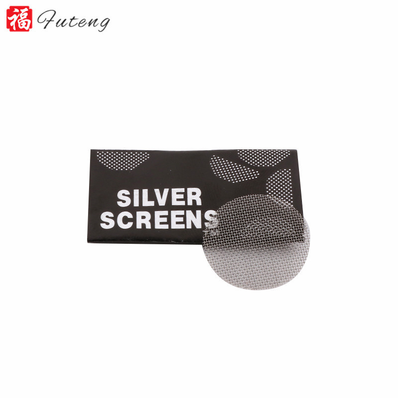 Factory directly supply stainless steel metal smoking silver color smoking pipe screens