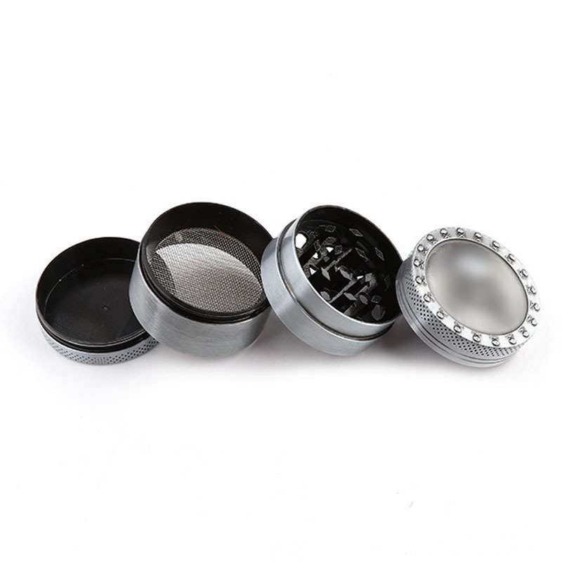 Futeng wholesale small 4 layers metal dry herb grinder 40mm 4 parts zinc alloy custom logo tobacco spice grinder for herb