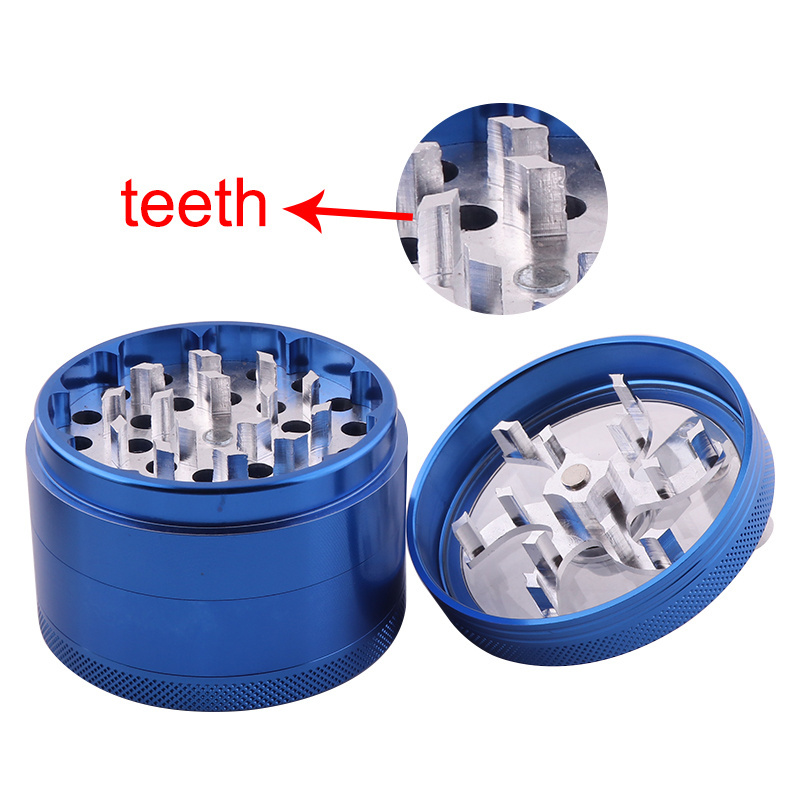 Futeng 4 layers Custom Tobacco Herb Grinder 63 mm  Custom  Aluminum Manual Smoke Tobacco Grinder Crusher