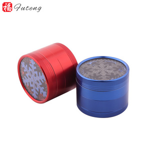 New style futeng custom logo smoking accessories hot sale snow high quality smoke buddy tobacco herb grinder