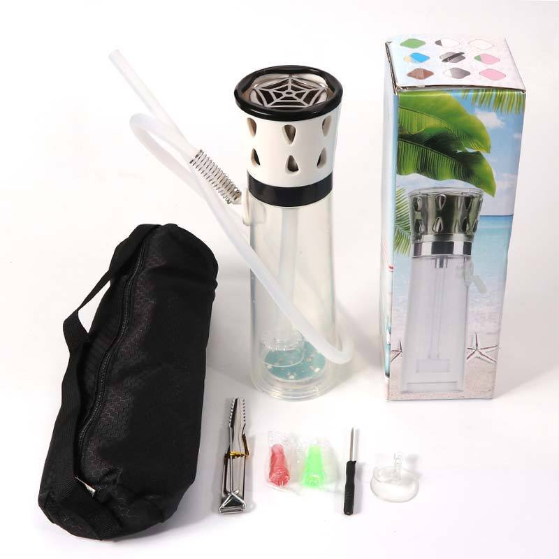 Futeng portable plastic silicone water bottle hookah cup hookah wholesale shisha hookah led light base