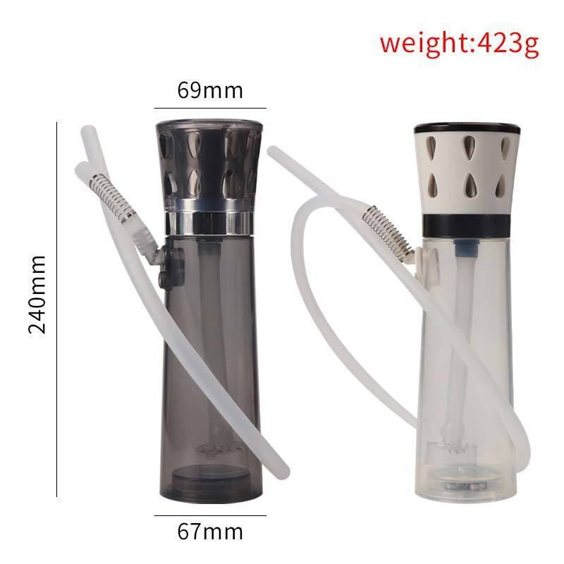 Futeng portable plastic silicone water bottle hookah cup hookah wholesale shisha hookah led light base