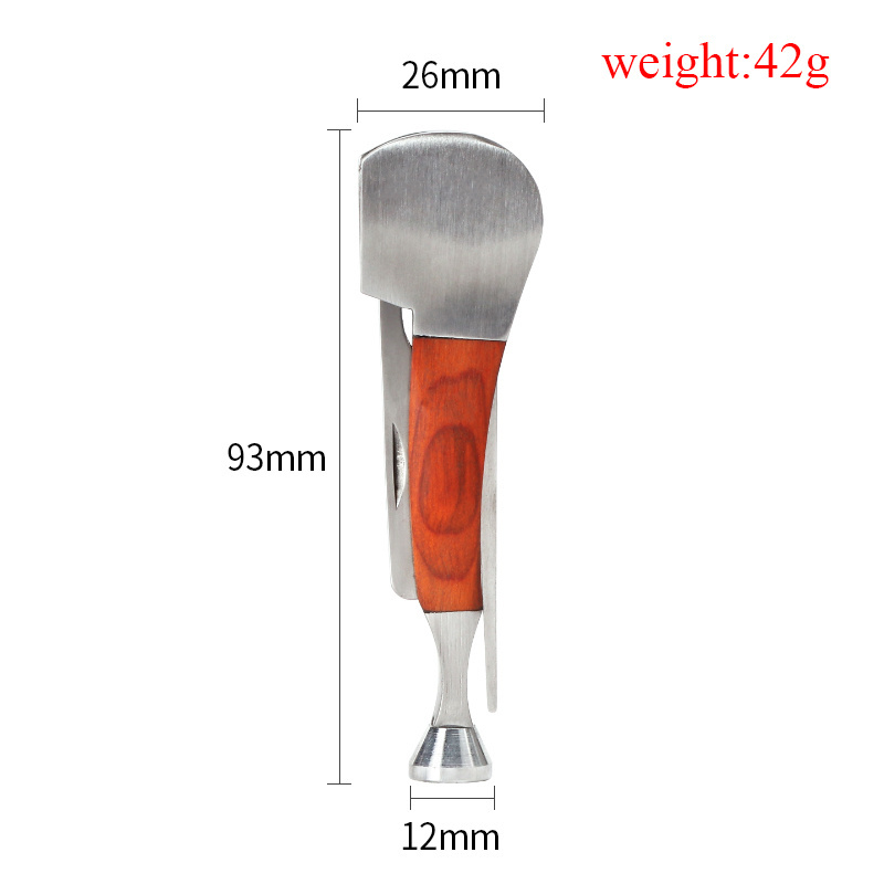 Futeng smoking tools 3 in 1 tobacco pipe cleaning tool multifunctional wood stainless steel tool for smoking accessories