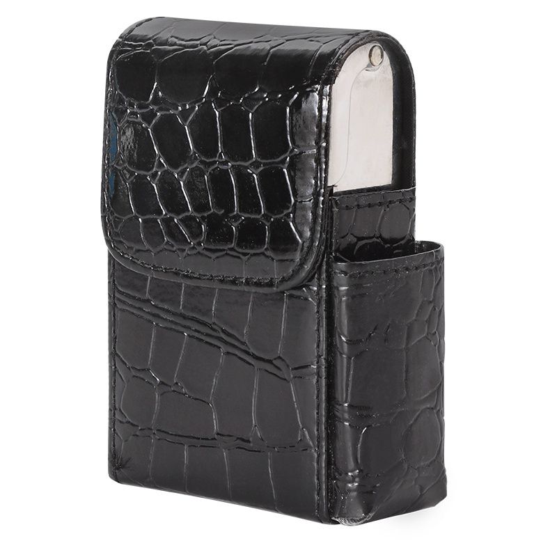 Futeng portable custom leather cigarette case and lighter carrier smoking accessories