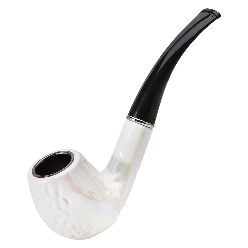 Futeng white resin smoking pipe wholesale tobacco carved smoking pipe with smoking accessories