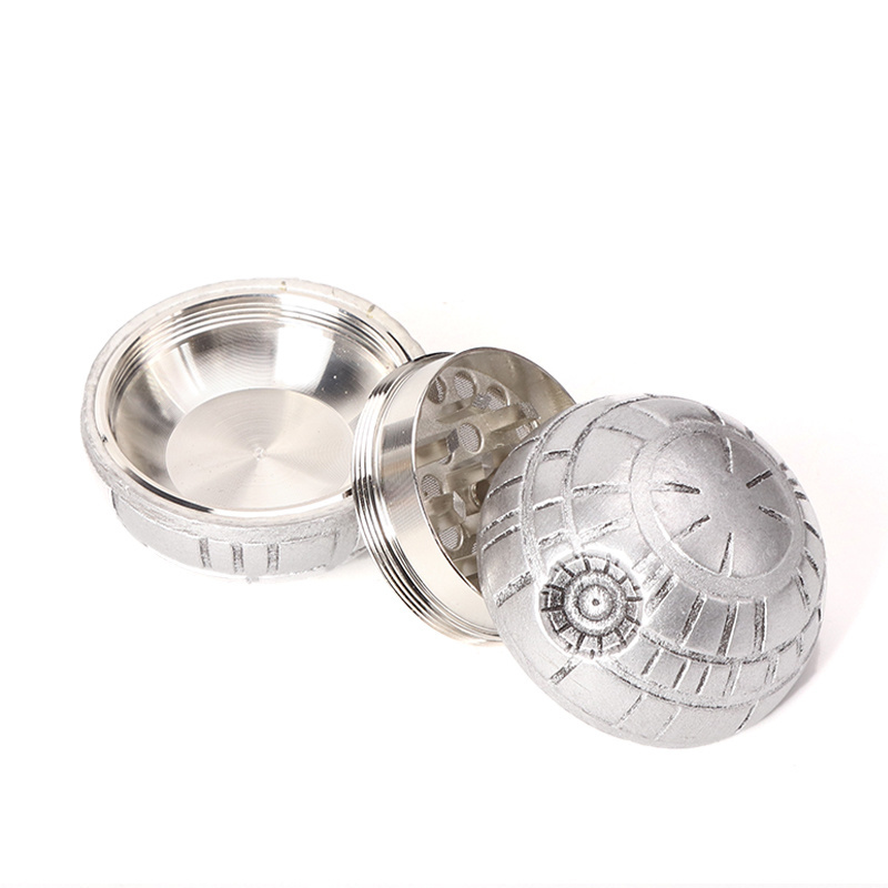 Futeng 3 Parts Ball Zinc Spice Tobacco Herb Grinder Wholesale 50mm Tobacco Dry Spice Grinder with Gift Box